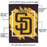 san diego padres splatter effect brown blanket best selling
