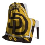 san diego padres splatter effect brown blanket best selling