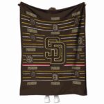 san diego padres striped pattern brown blanket best selling