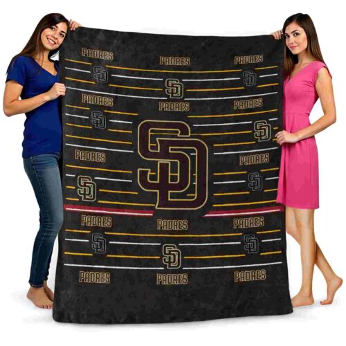 san diego padres striped pattern brown blanket fashion forward