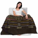 san diego padres striped pattern brown blanket best selling