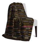 san diego padres striped pattern brown blanket best selling
