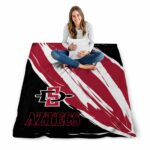san diego state aztecs brushstrokes red white blanket high quality