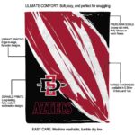 san diego state aztecs brushstrokes red white blanket new arrival
