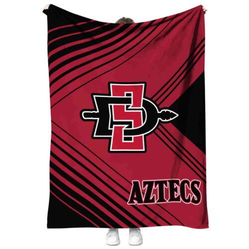 san diego state aztecs diagonal stripes red blanket best selling