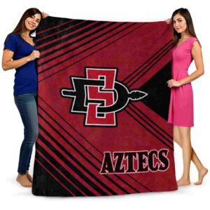 san diego state aztecs diagonal stripes red blanket fashion forward