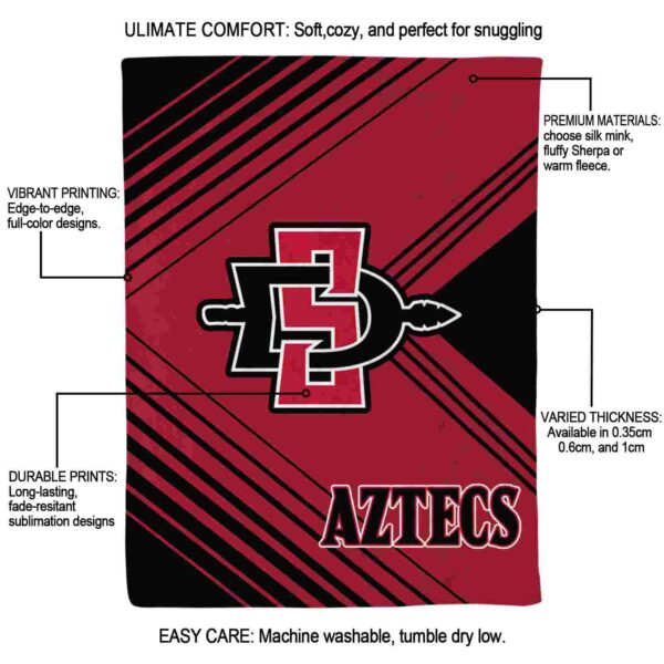 san diego state aztecs diagonal stripes red blanket new arrival