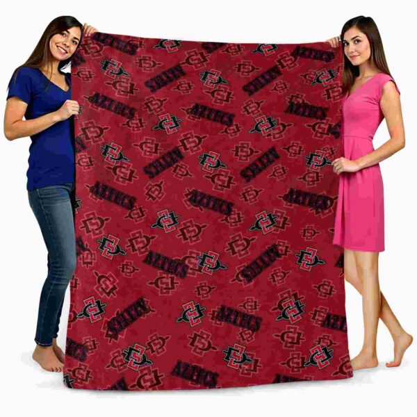 san diego state aztecs diehard fans red blanket fashion forward
