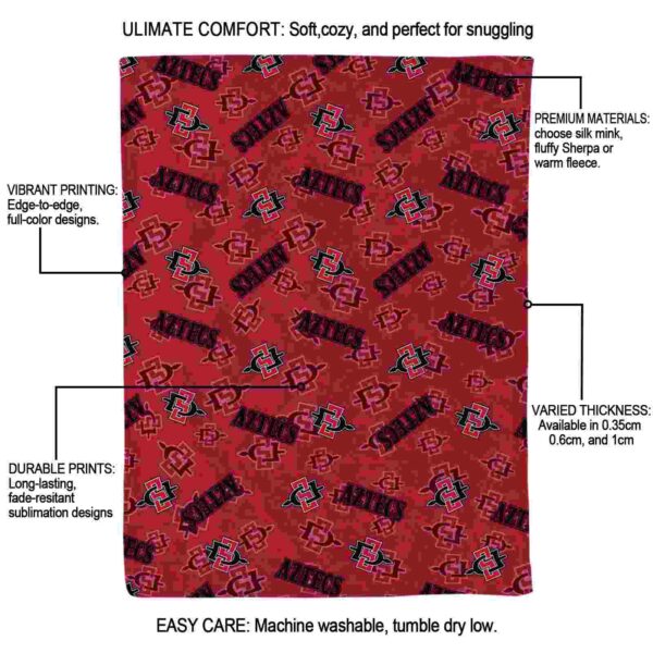 san diego state aztecs diehard fans red blanket new arrival