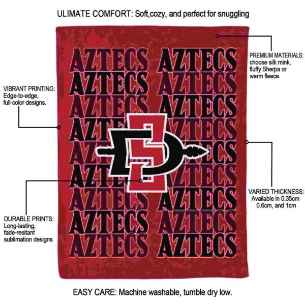 san diego state aztecs fan pride red blanket new arrival