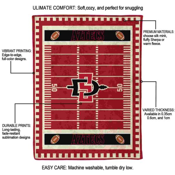 san diego state aztecs football field red blanket new arrival