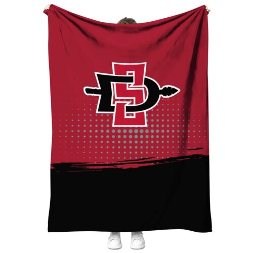 san diego state aztecs gradient dots red blanket best selling