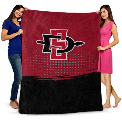 san diego state aztecs gradient dots red blanket fashion forward