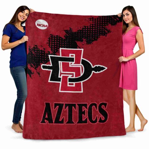 san diego state aztecs grunge texture red blanket fashion forward