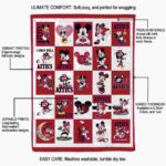 san diego state aztecs mickey minnie red white blanket new arrival