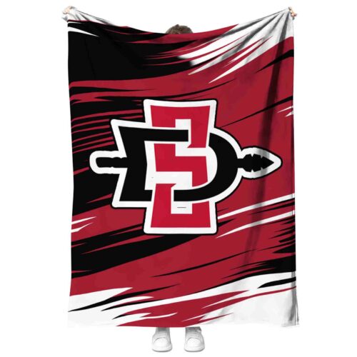 san diego state aztecs paint streaks red white blanket best selling