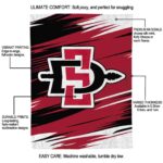 san diego state aztecs paint streaks red white blanket best selling