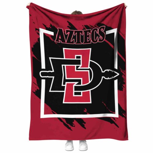 san diego state aztecs splatter effect red blanket best selling