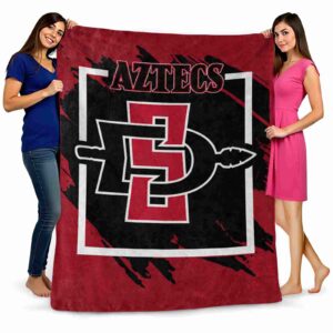 san diego state aztecs splatter effect red blanket fashion forward