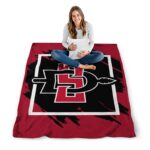 san diego state aztecs splatter effect red blanket best selling