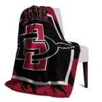 san diego state aztecs splatter effect red blanket best selling