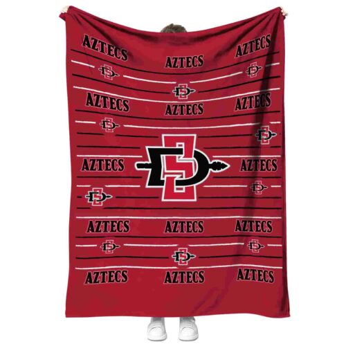san diego state aztecs striped pattern red blanket best selling