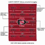 san diego state aztecs striped pattern red blanket new arrival