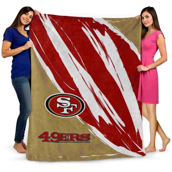san francisco 49ers brushstrokes red white blanket fashion forward