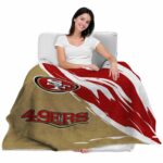 san francisco 49ers brushstrokes red white blanket latest model