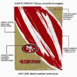 san francisco 49ers brushstrokes red white blanket new arrival