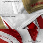 san francisco 49ers brushstrokes red white blanket premium grade