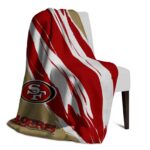 san francisco 49ers brushstrokes red white blanket top rated