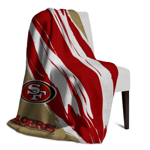 san francisco 49ers brushstrokes red white blanket top rated