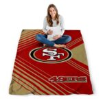 san francisco 49ers diagonal stripes red blanket best selling