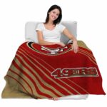 san francisco 49ers diagonal stripes red blanket best selling
