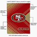 san francisco 49ers diagonal stripes red blanket best selling