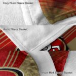 san francisco 49ers diagonal stripes red blanket best selling