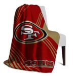 san francisco 49ers diagonal stripes red blanket best selling
