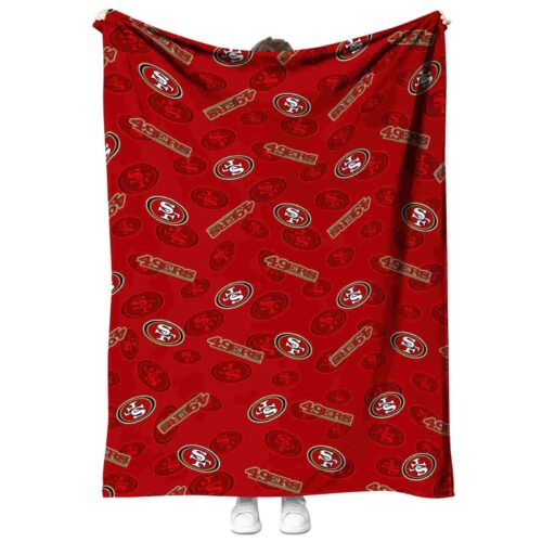 san francisco 49ers diehard fans red blanket best selling