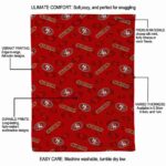 san francisco 49ers diehard fans red blanket new arrival