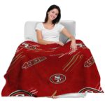san francisco 49ers fan spirit red blanket latest model