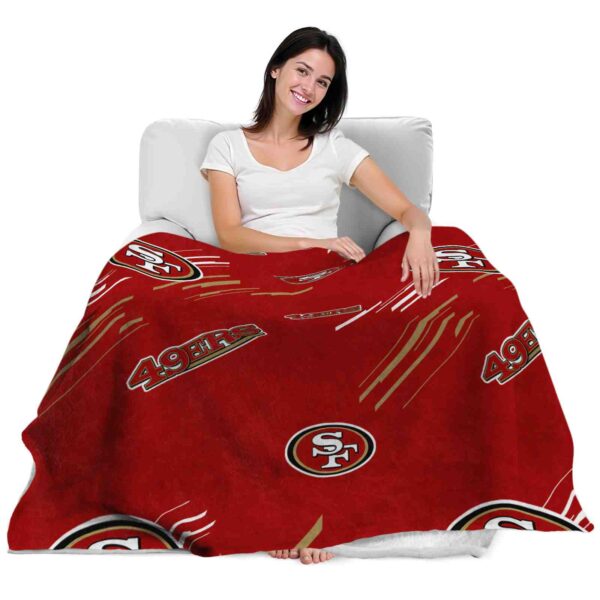san francisco 49ers fan spirit red blanket latest model