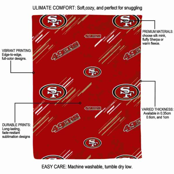 san francisco 49ers fan spirit red blanket new arrival
