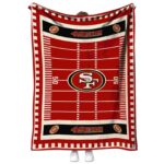 san francisco 49ers football field red blanket best selling