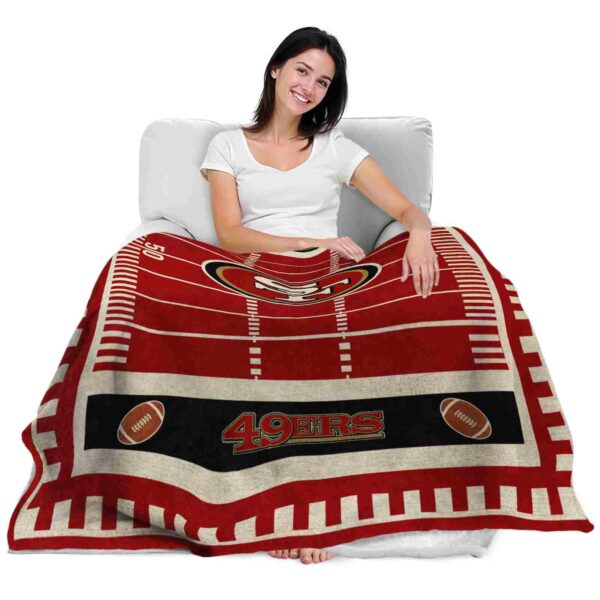 san francisco 49ers football field red blanket latest model