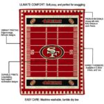 san francisco 49ers football field red blanket new arrival