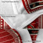 san francisco 49ers football field red blanket premium grade
