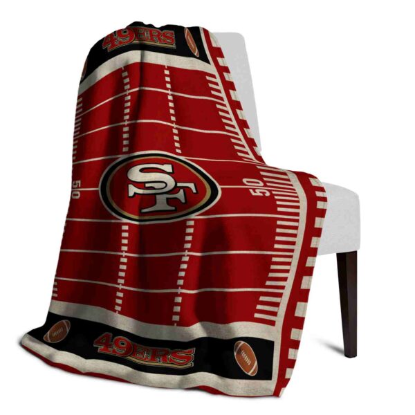 san francisco 49ers football field red blanket top rated