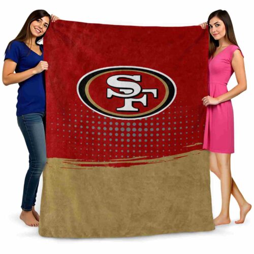 san francisco 49ers gradient dots red blanket fashion forward
