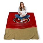 san francisco 49ers gradient dots red blanket high quality